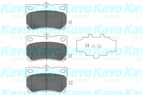 PARTS TOYOTA Тормозные колодки задн.Lexus GS/IS 05- KAVO KBP-9083