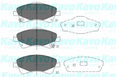 PARTS TOYOTA гальмівні колодки передн.Avensis 09-,Auris 07- KAVO KBP-9103
