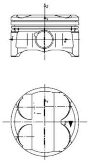 Поршень двигуна BMW 84,50 N42 N45 N46 KOLBENSCHMIDT 40086620