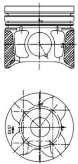 Поршень в зборі PEUGEOT 1,6HDI 75,00 STD KOLBENSCHMIDT 40179600