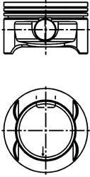 Поршень з кільцями OPEL 73.9 ASTRA H Z14XEP (KS) KOLBENSCHMIDT 40386620