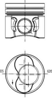 Поршень, комплект VW/SKODA/SEAT Golf,Caddy,Jetta,Touran,Passat 1,9TDI 1-2 цил. 04- KOLBENSCHMIDT 40421600