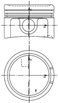 Поршень 0.50 Audi A3/A4/A6 / Skoda Octavia / VW Bora/Golf 1.8 T 95 - 10 (81.51 mm) KOLBENSCHMIDT 40434620 (фото 1)