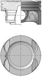 Поршень комплект BMW N63B44 X5 E70, 550i F10, 750i F01 89,00 11- KOLBENSCHMIDT 40631600