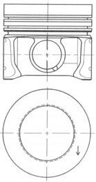 Поршень з кільцями VW 79,75 1,2TDI/1,6TDI (KS) KOLBENSCHMIDT 41095610 (фото 1)