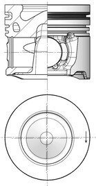 Поршень з кільцями FORD/PSA 75.5 1,6 HDI 9HE(DV6DBM) (KS) KOLBENSCHMIDT 41253610 (фото 1)