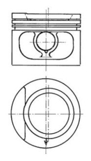 Поршень, комплект AUDI -99 KOLBENSCHMIDT 93876620