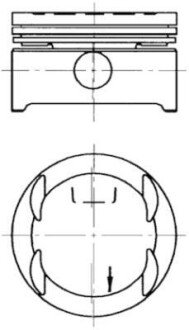 Поршень, комплект OPEL X16XE 1,6 16V KOLBENSCHMIDT 94637600