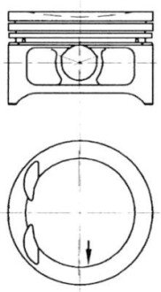 Поршень, комплект OPEL Astra,Omega,Vectra 2,0i 16V KOLBENSCHMIDT 97332620 (фото 1)