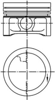 Поршень з кільцями SMART 63.75 M160 (KS) KOLBENSCHMIDT 99455610 (фото 1)