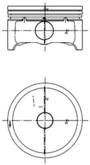 A_Поршень, комплект FORD/VOLVO Focus,Mondeo,Fiesta,C30,S40,S80,V50 2,0i 16V 00- KOLBENSCHMIDT 99457600 (фото 1)