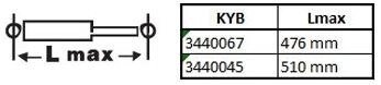 Амортизатор газомасляний KYB 3440067