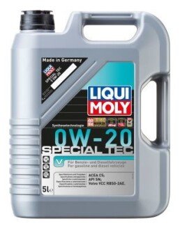 LM 5л SPECIAL TEC V 0W-20 олива двигуна ACEA C5, Volvo VCC RBS0-2AE LIQUI MOLY 20632