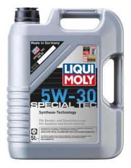 LM 5л SPECIAL TEC олива двигун. 5W-30 FORD, MAZDA ACEA A1/B1, API SL | Ford WSS-M2C 912-A1 | Ford WSS-M2C 913-A | Ford WSS-M2C 913-B | ILSAC GF-2 | Fiat 9.55535-G1 LIQUI MOLY 9509