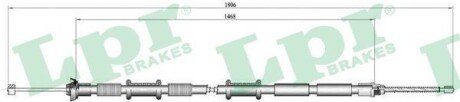 Трос ручного гальма LPR C0168B