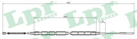 Трос ручного гальма LPR C0657B