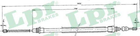 Трос ручного гальма LPR C0660B