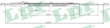 Трос ручного гальма LPR C0952B