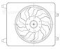 Електровентилятор охолодження з кожухом SANTA FE II (06-) 2.2СRDI/2.7I (LFK 08B2) Luzar LFK08B2 (фото 3)
