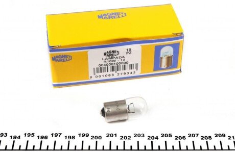 Лампа розжарювання R10W 12V 10W BA15s MAGNETI MARELLI 004008100000