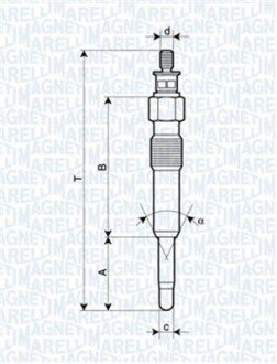 Свічка розжарювання HONDA, ROVER [] MAGNETI MARELLI 062503901304