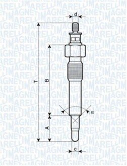 GLOW PLUG LANCIA, OPEL, PEUGEOT, RENAULT [] MAGNETI MARELLI 062583202304