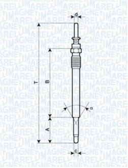 Свічка розжарювання ASTRA, OMEGA, VECTRA [] MAGNETI MARELLI 062900009304 (фото 1)