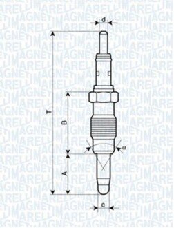 Свічка розжарювання MAGNETI MARELLI 062900011304 (фото 1)