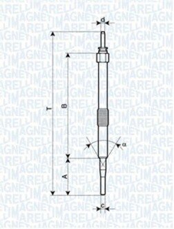 Свічка розжарювання MINI ONE TOYOTA YARIS [] MAGNETI MARELLI 062900033304 (фото 1)