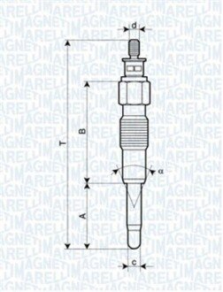 Свічка розжарювання MAGNETI MARELLI 062900040304