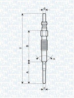 CHEVROLET свічка розжарювання Opel Antara,Captiva MAGNETI MARELLI 062900079304