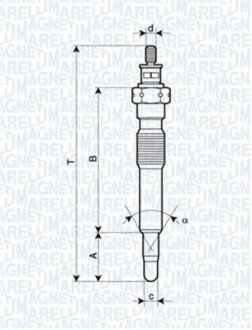 Свічка розжарювання MAGNETI MARELLI 062900092304