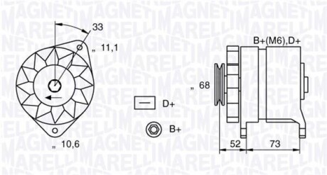 Генератор MAGNETI MARELLI 063321154010
