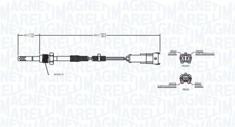 Датчик температури вихлопних газів MAGNETI MARELLI 172000043010