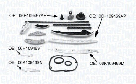 AUDI К-т ланцюга SEAT, SKODA, VW MAGNETI MARELLI 341500001370 (фото 1)