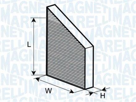 Фільтр повітр. салону DB W211 02- MAGNETI MARELLI 350203062100