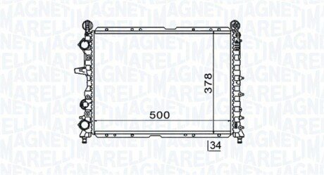 FIAT Радиатор охлаждения Tipo,Tempra 1.4/2.0 MAGNETI MARELLI 350213154600 (фото 1)