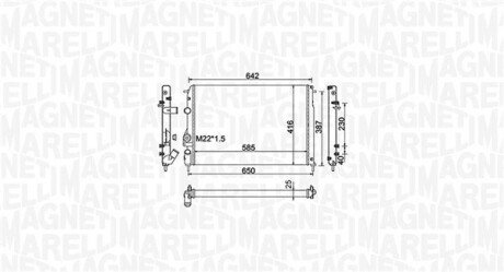 RENAULT радіатор охолодження двигуна MEGANE I 96- MAGNETI MARELLI 350213159100