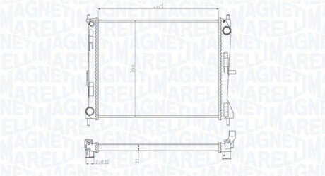 RENAULT Радиатор охлаждения Clio III,Nissan Micra III 1.5dCi 03- MAGNETI MARELLI 350213165300