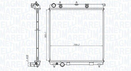 CITROEN Радиатор охлаждения C2/3/4,Peugeot 2008,207,208 1.0/1.6 MAGNETI MARELLI 350213173500 (фото 1)