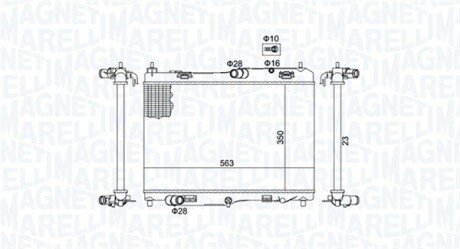 FORD радіатор охолодження B-Max,Fiesta VI,Transit Courier 1.4/2.0 12- MAGNETI MARELLI 350213184700