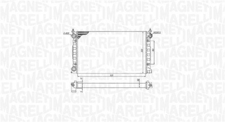 Радіатор двигуна VW PASSAT III (3A2/35I) 1,6 1,8 PASSAT VARIANT MAGNETI MARELLI 350213189600