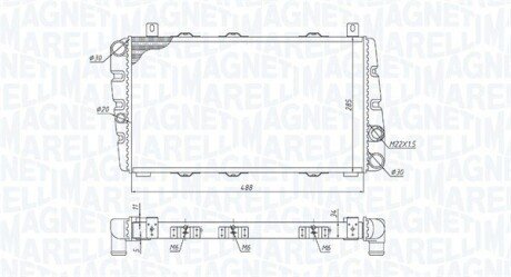 Радіатор SKODA FAVORIT MAGNETI MARELLI 350213189700