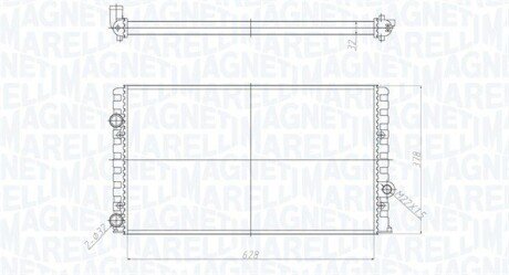 VW радіатор GOLF 1.9D,TD 91- MAGNETI MARELLI 350213190700