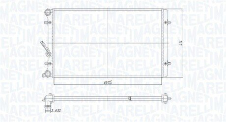 VW Радіатор охолодження GOLF IV 97- MAGNETI MARELLI 350213190800