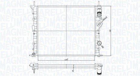 RENAULT радіатор водяного охолодження (без AC) Sandero,Logan,Kangoo MAGNETI MARELLI 350213194700 (фото 1)