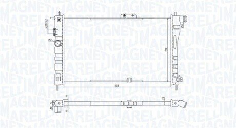 DAEWOO радіатор вод. охолодження Nexia 1.5 94- MAGNETI MARELLI 350213199800 (фото 1)