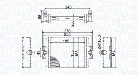 BMW Радіатор охолодження двиг. 3 (F30), 3 Gran Turismo (F34), 4 (F33, F83), 4 (F32, F82) MAGNETI MARELLI 350213202500 (фото 1)