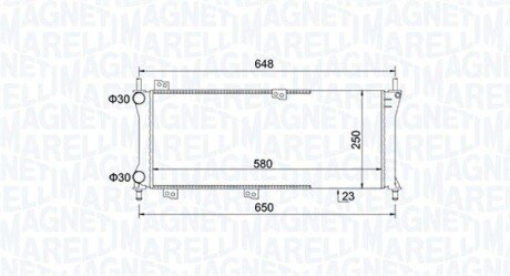 Радіатор FIAT PANDA 01/01-- [] MAGNETI MARELLI 350213814000