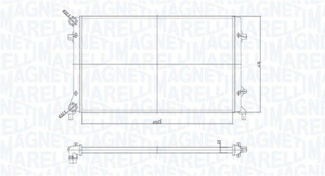 VW Радіатор сист. охолодження двиг. Audi A3, Caddy III,IV, Golf, Passat, Touran, Skoda Octavia MAGNETI MARELLI 350213853000